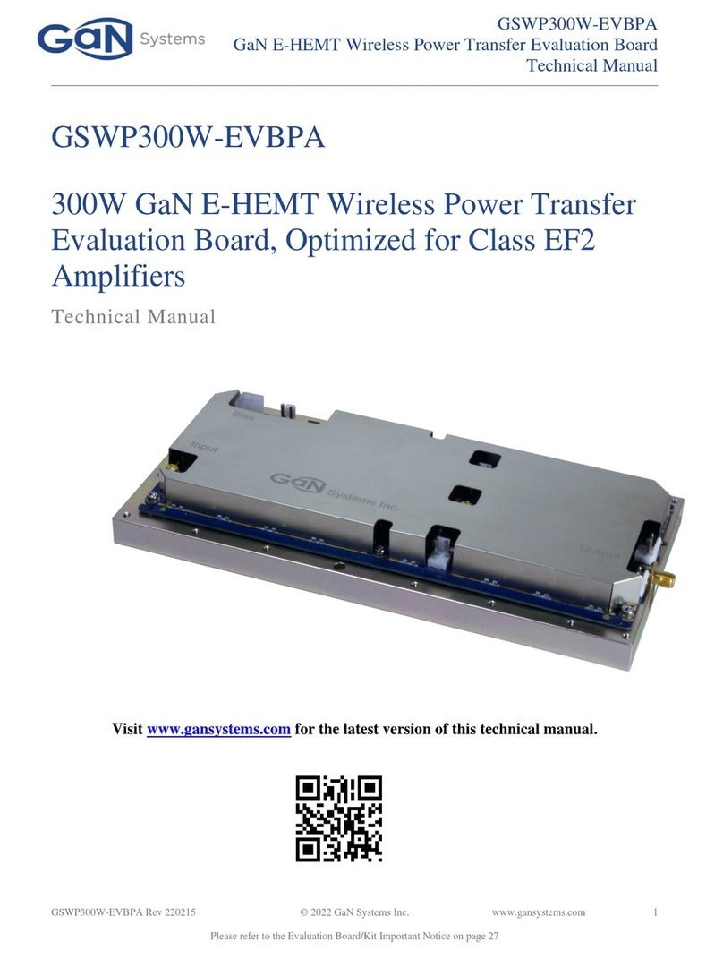 Gan Systems GSWP300W-EVBPA User manual Gan Systems GSWP300W-EVBPA User manual