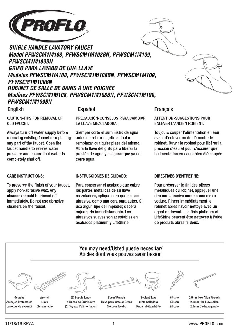 ProFlo PFWSCM1M108 User manual