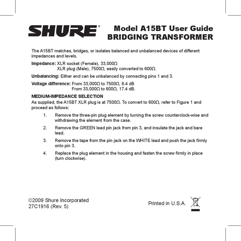 Shure A15BT user guide