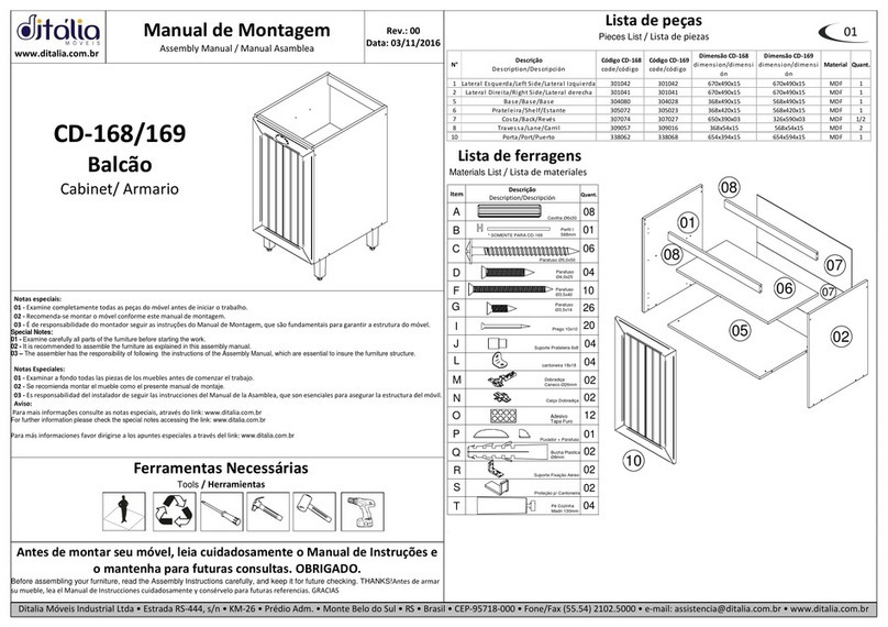 DITALIA CD-168 Assembly manual