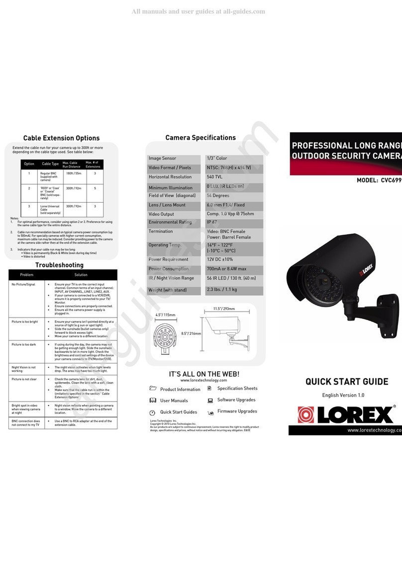 Lorex CVC6999U quick start guide