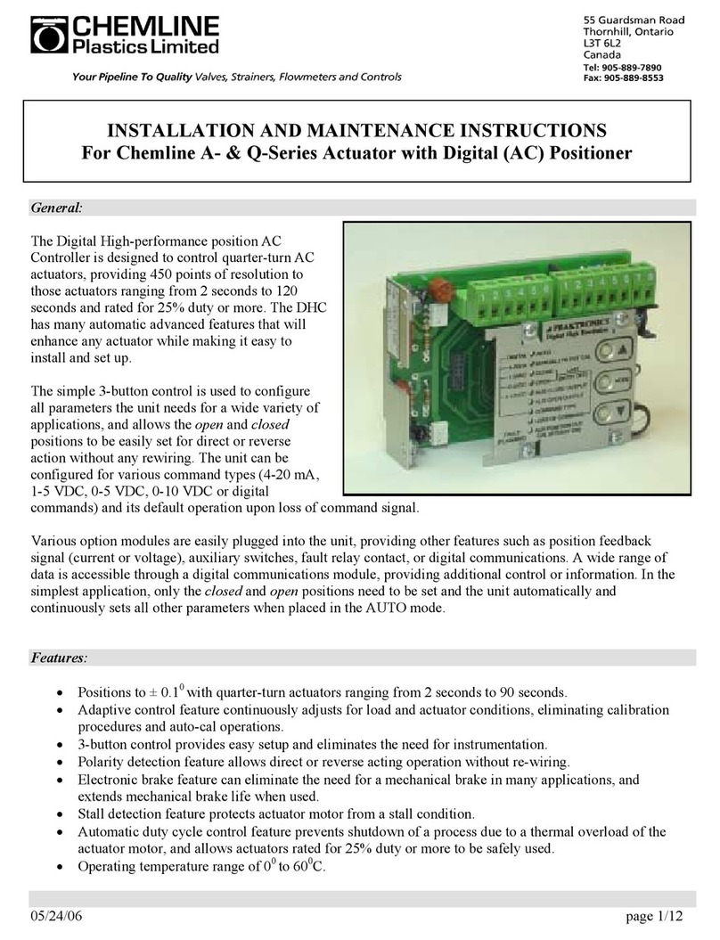 Chemline Q Series Installation and maintenance instructions