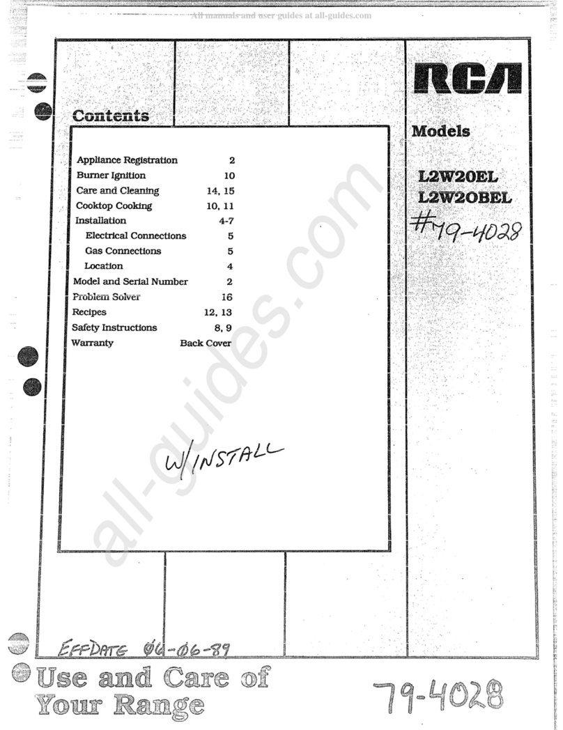 RCA L2W20BEL Installation instructions