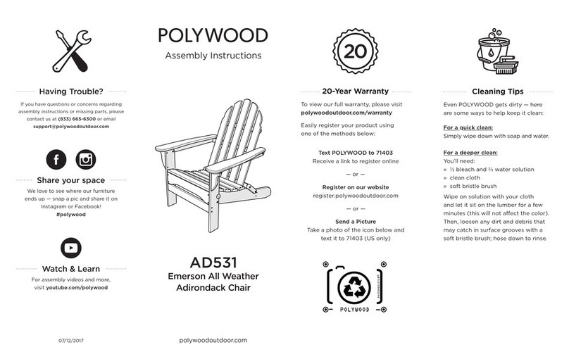 Polywood Emerson AD531 Assembly instructions
