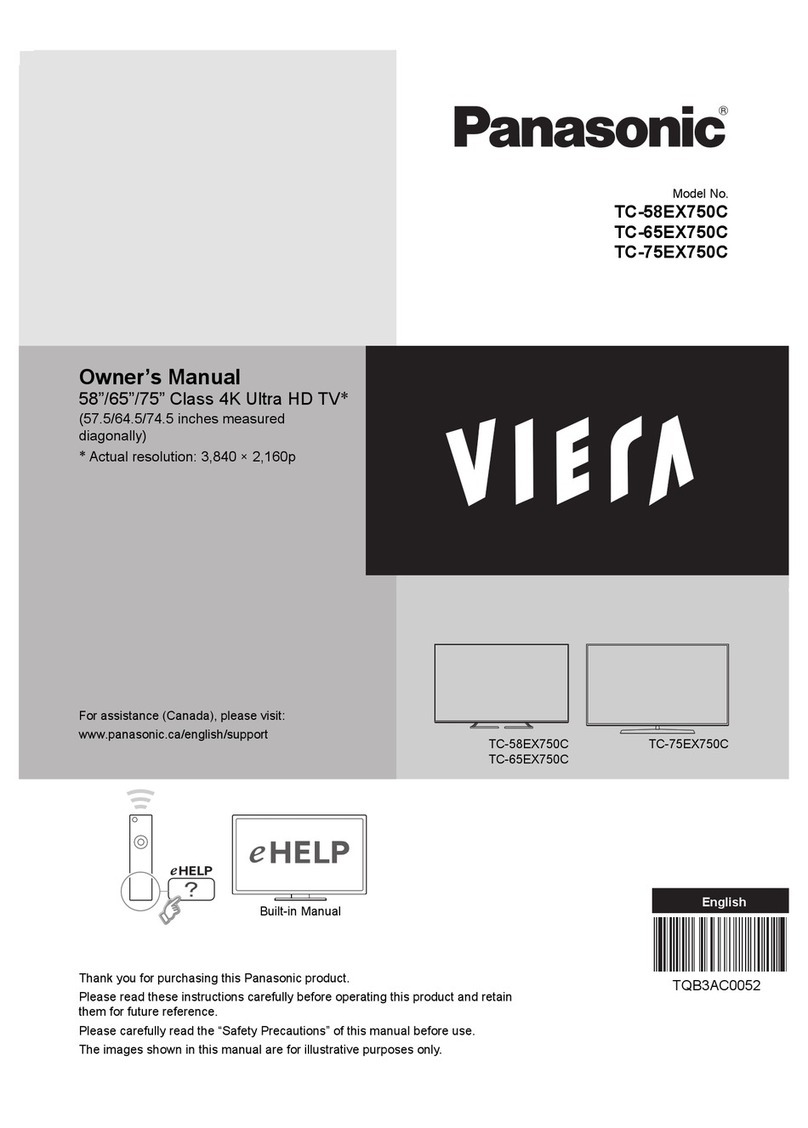 Panasonic Viera TC-58EX750C owner's manual