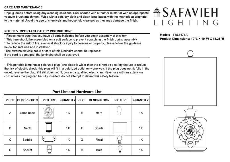 Safavieh TBL4171A User manual