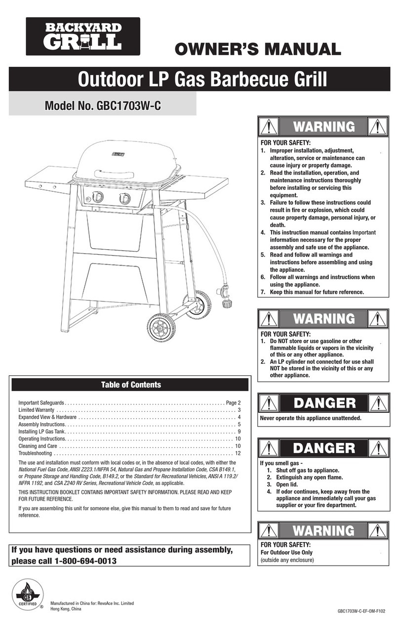 Backyard GBC1703W-C User manual