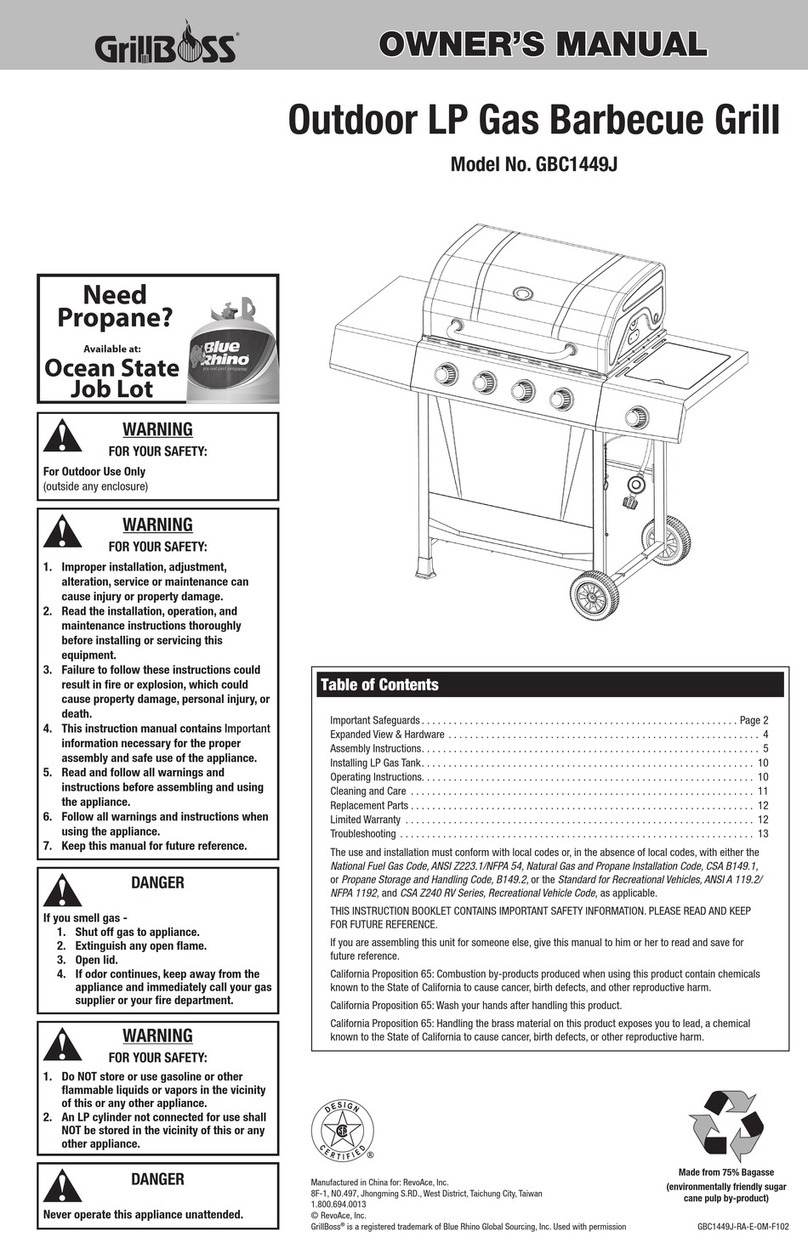 GrillBoss GBC1449J User manual GrillBoss GBC1449J User manual