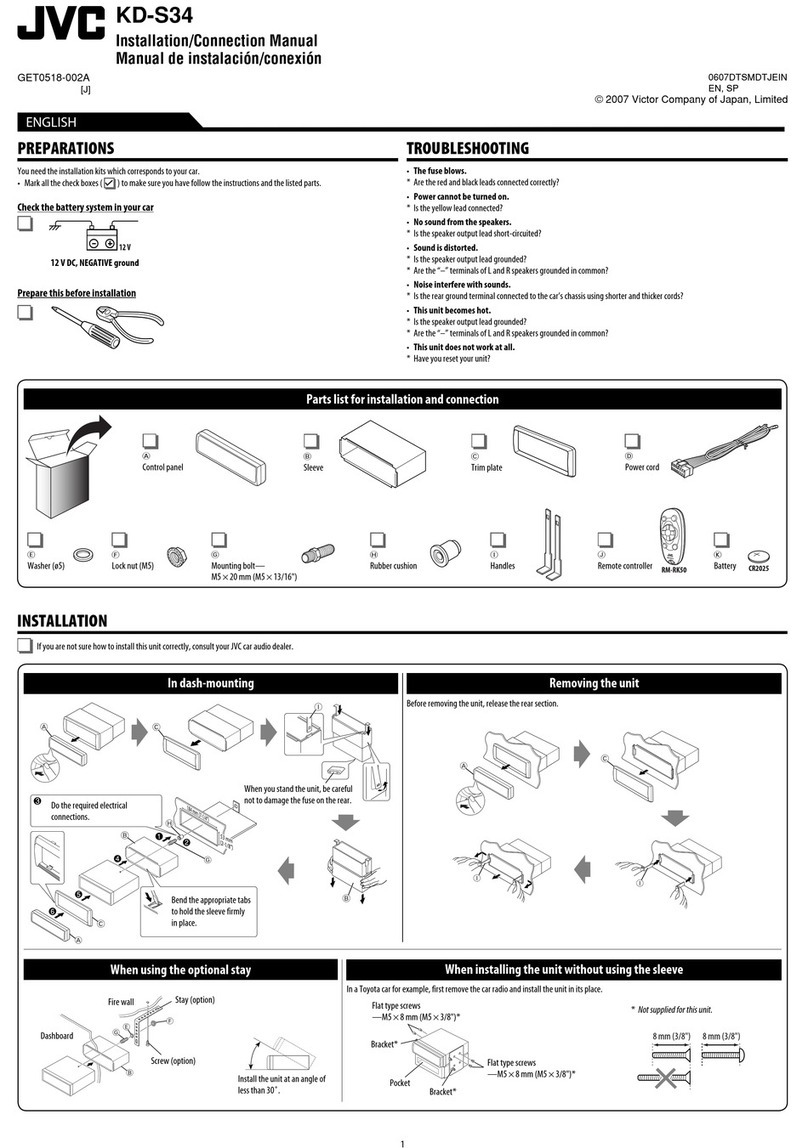 JVC KD-S34 User manual JVC KD-S34 User manual