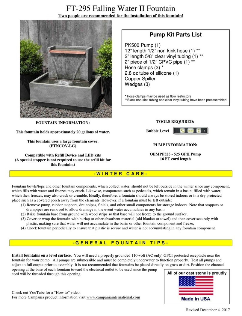 Campania International Falling Water II manual Campania International Falling Water II manual