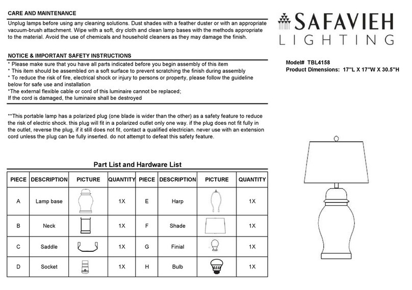 Safavieh TBL4158 User manual