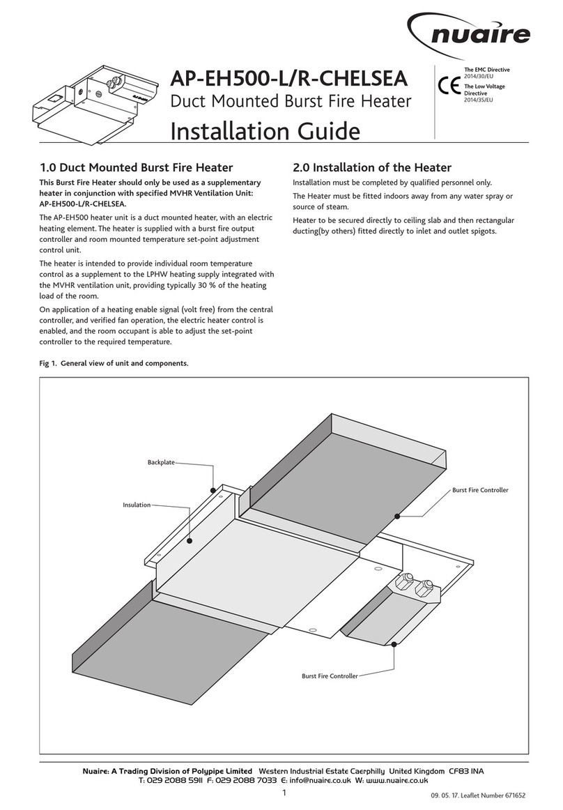 Nuaire Group AP-EH500-L/R-CHELSEA installation guide