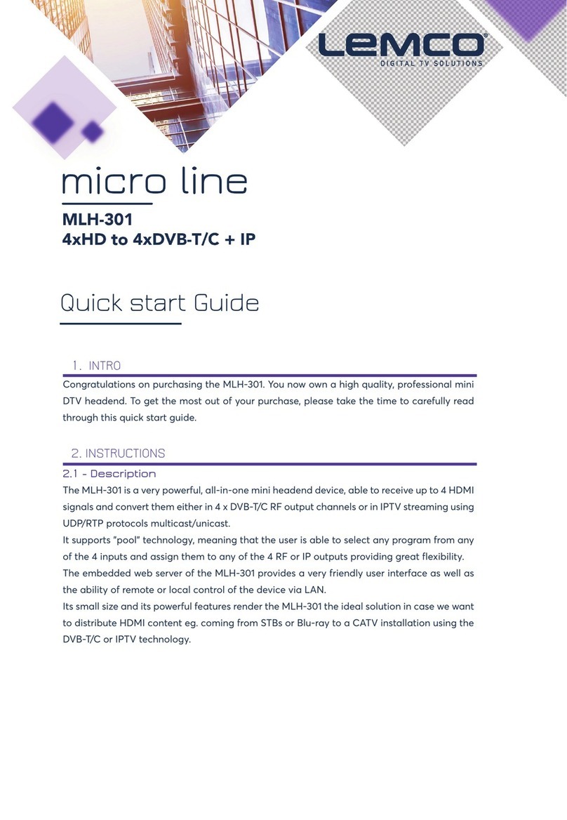 Lemco micro line MLH-301 quick start guide