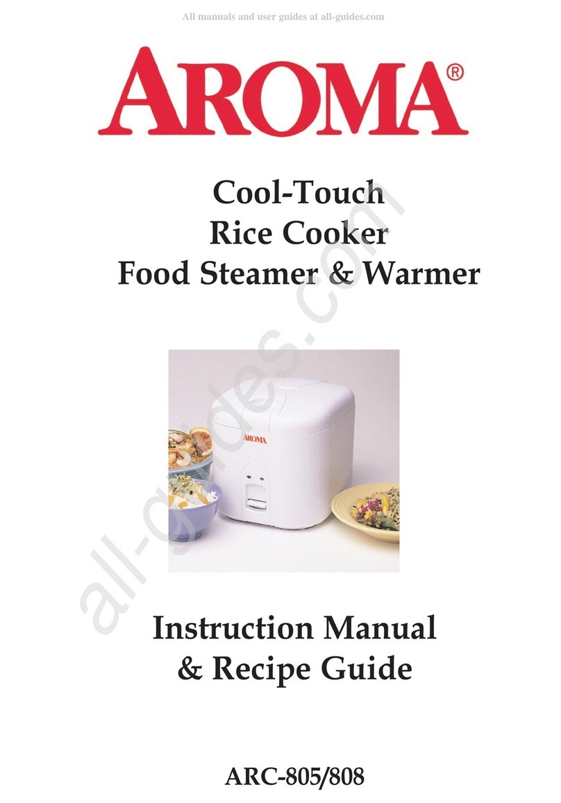 Aroma ARC-805 Instruction manual & recipe guide Aroma ARC-805 Instruction manual & recipe guide