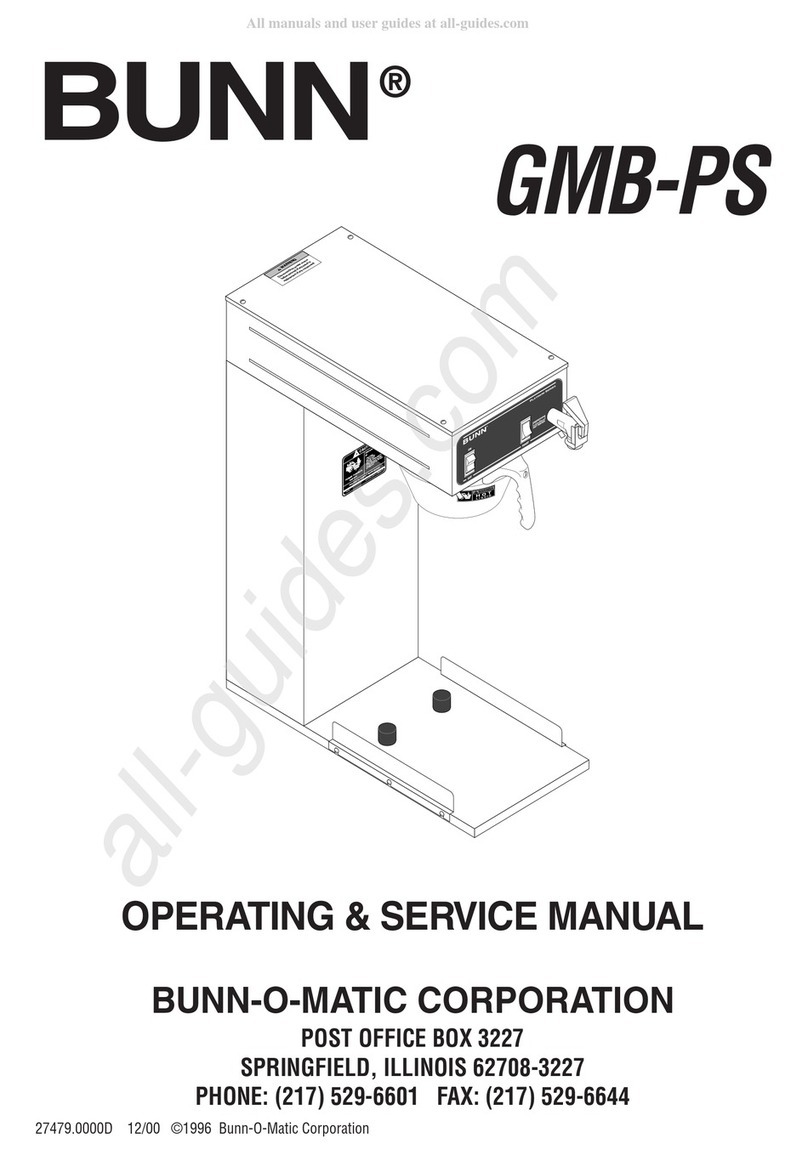 Bunn GMB-PS Instruction and safety manual