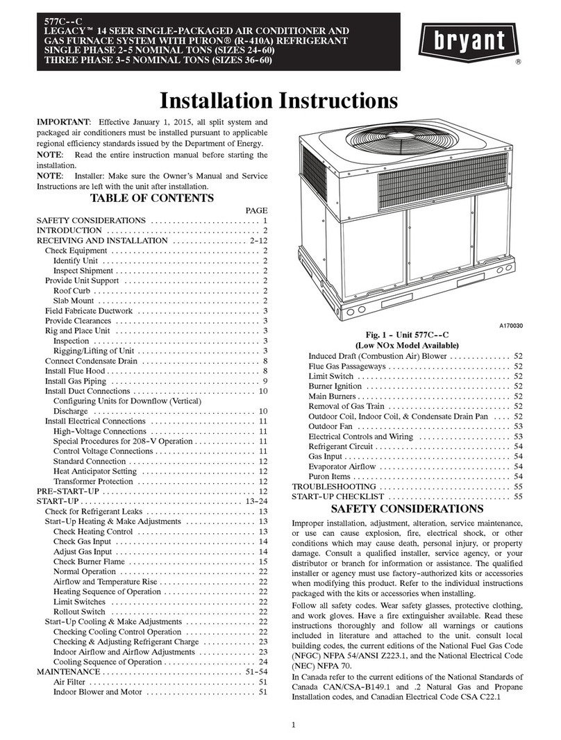 Bryant 577C User manual