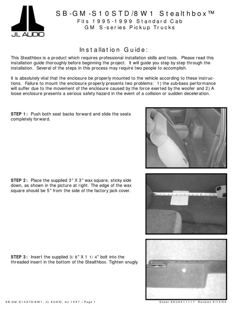 JL Audio Stealthbox SB-GM-S10STD/8W1 installation guide