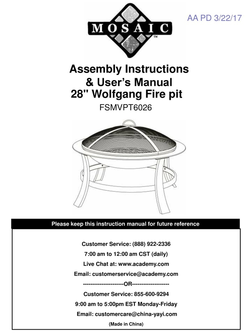 Mosaic Wolfgang FSMVPT6026 Assembly instructions & user manual Mosaic Wolfgang FSMVPT6026 Assembly instructions & user manual