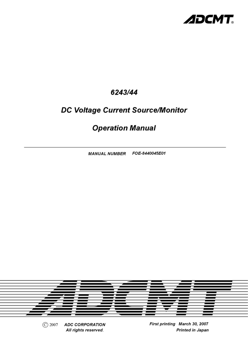 ADCMT 6243 User manual