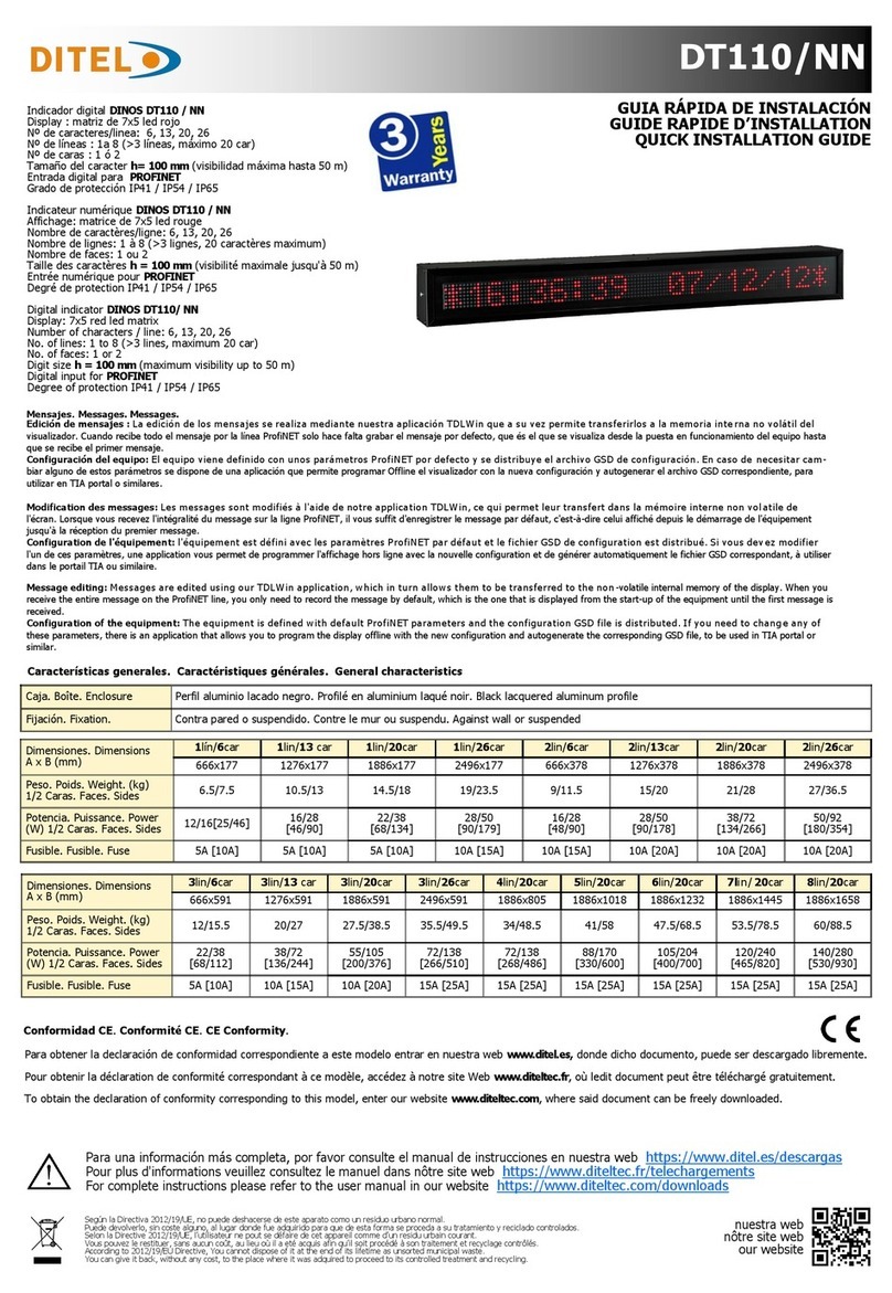 Ditel DINOS DT110/NN User manual