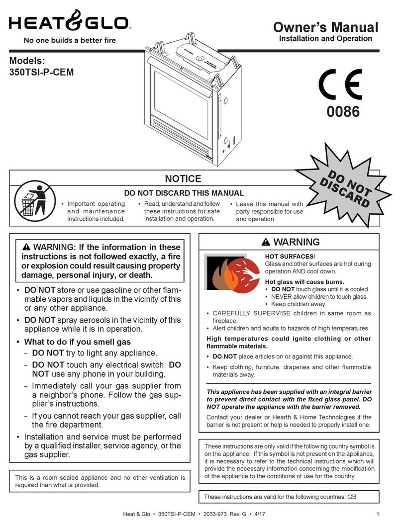 Heat & Glo 350TSI-P-CEM Safety guide Heat & Glo 350TSI-P-CEM Safety guide