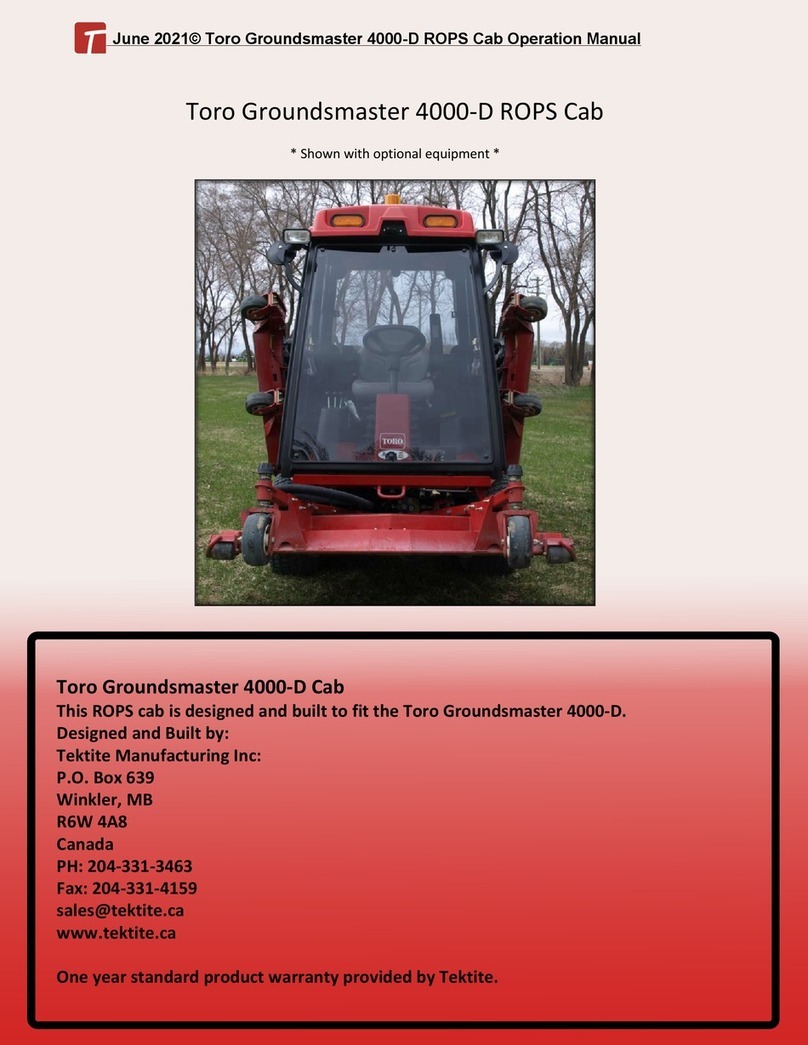 Tektite Toro Groundsmaster 4000-D Operation manual