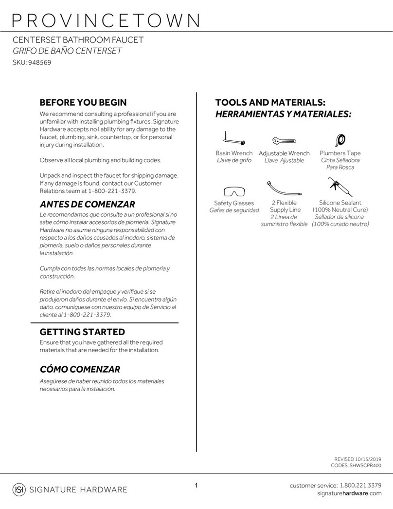 Signature Hardware PROVINCETOWN 948569 User manual