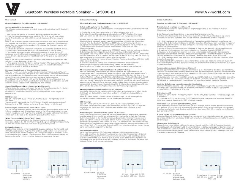 V7 SP5000-BT user manual