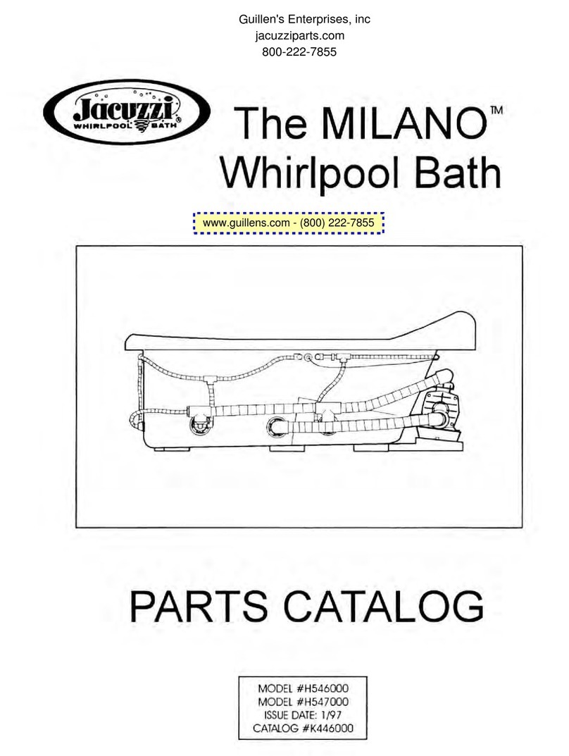 Jacuzzi MILANO H546000 User manual Jacuzzi MILANO H546000 User manual