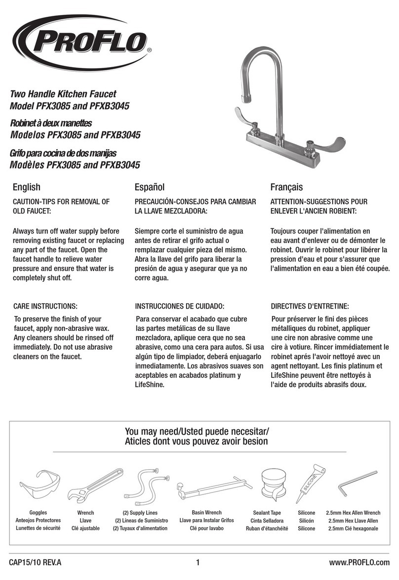 ProFlo PFX3085 quick start guide