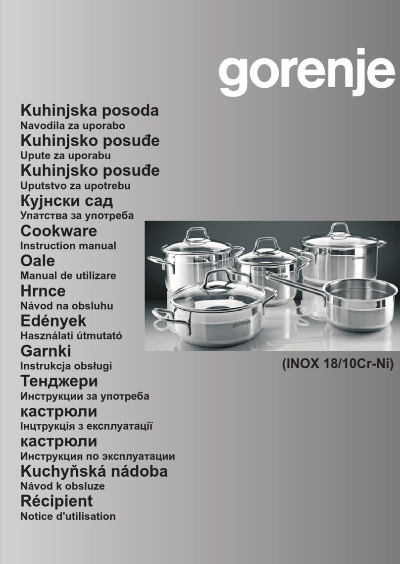 Gorenje INOX 18/10Cr-Ni instruction manual