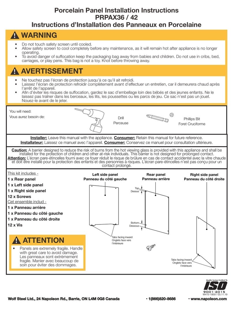 Napoleon PRPAX36 User manual