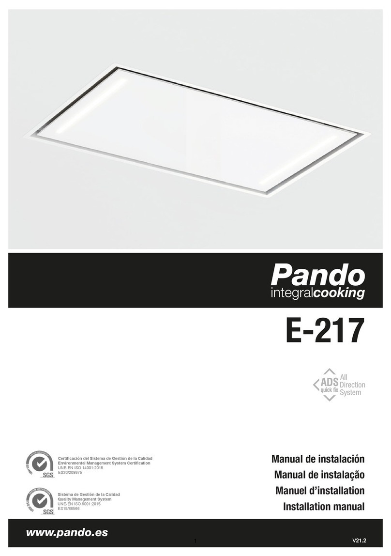 Pando integralcooking E-217 installation manual Pando integralcooking E-217 installation manual