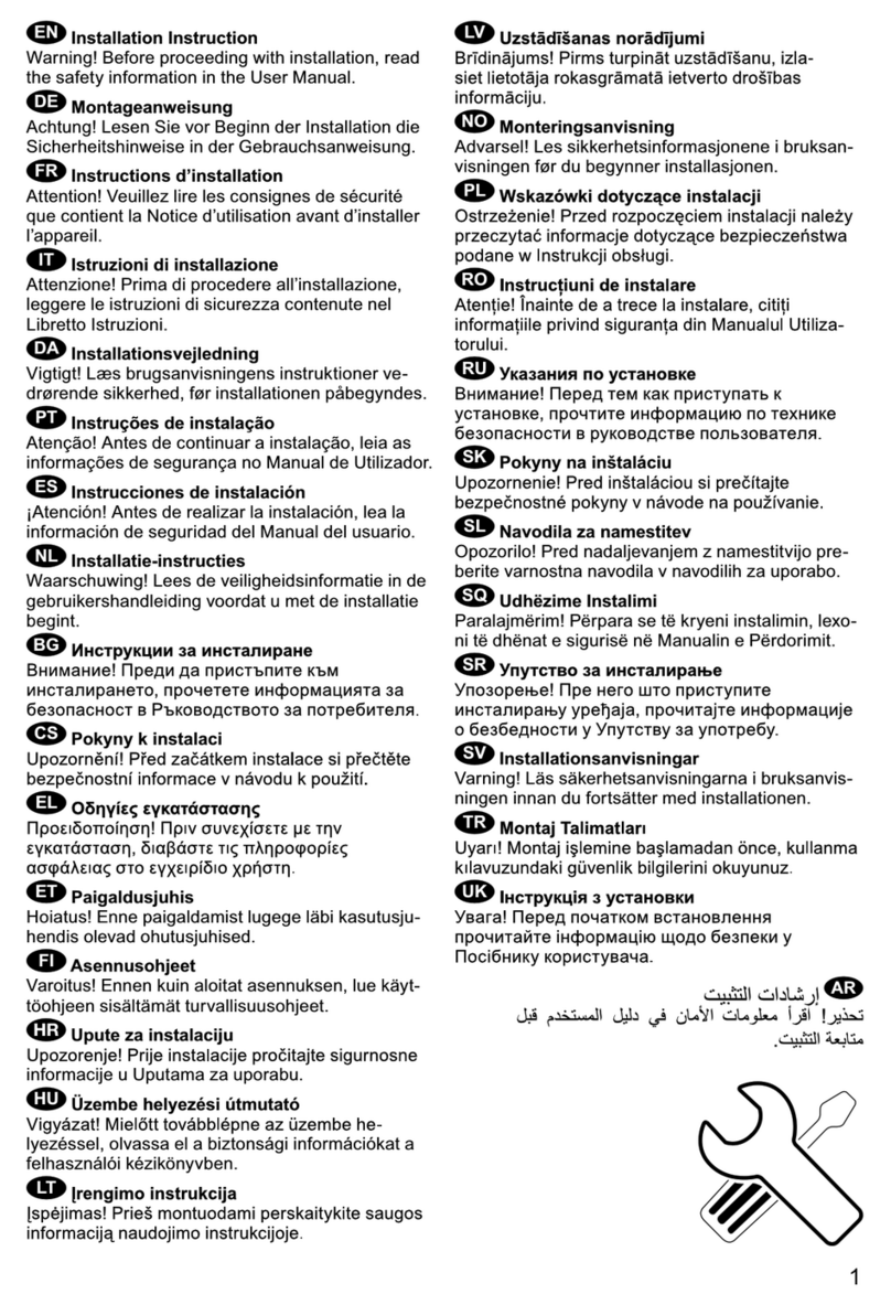 JUNO JCF08210F5 Installation instruction