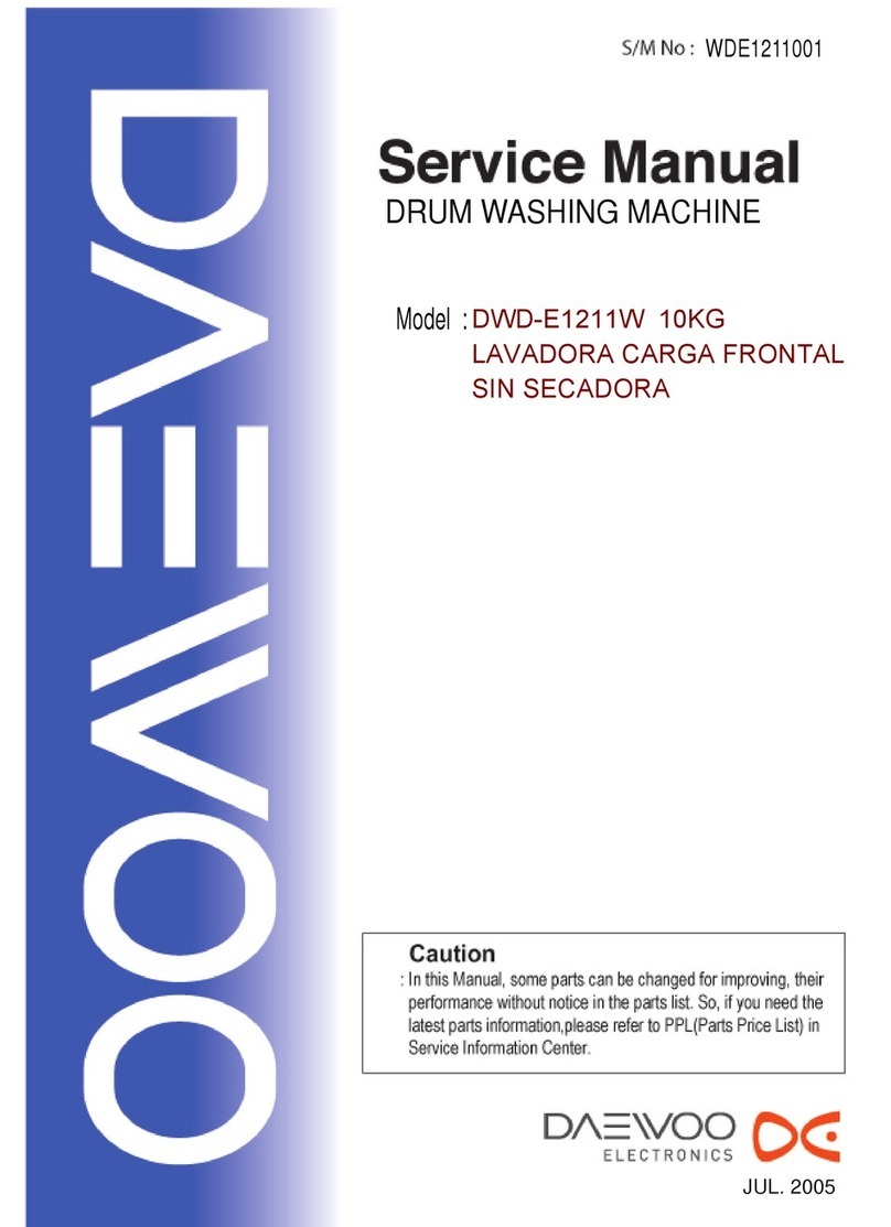 DAEWOO ELECTRONICS DWD-E1211W Service manual