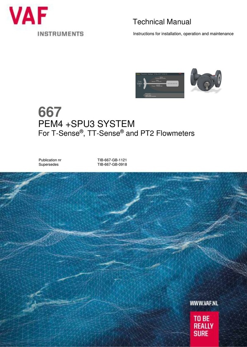 VAF instruments 667 Instructions for installation, operation and maintenance