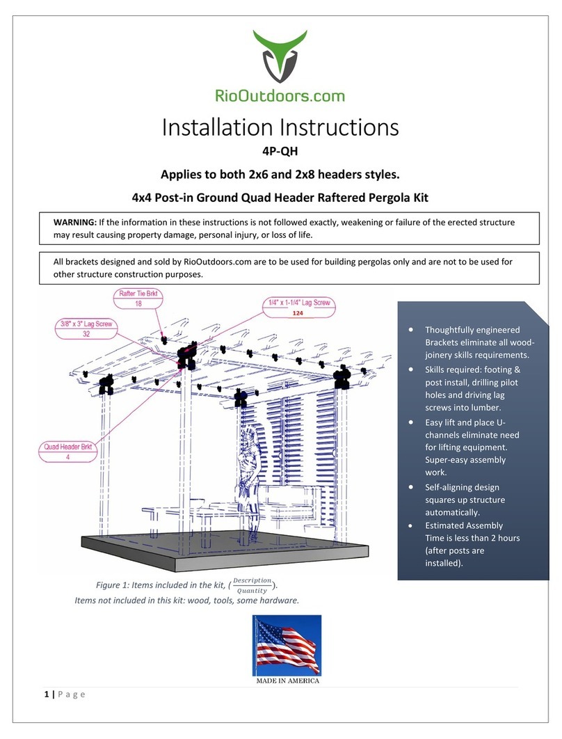 RioOutdoors 4P-QH installation instructions RioOutdoors 4P-QH installation instructions