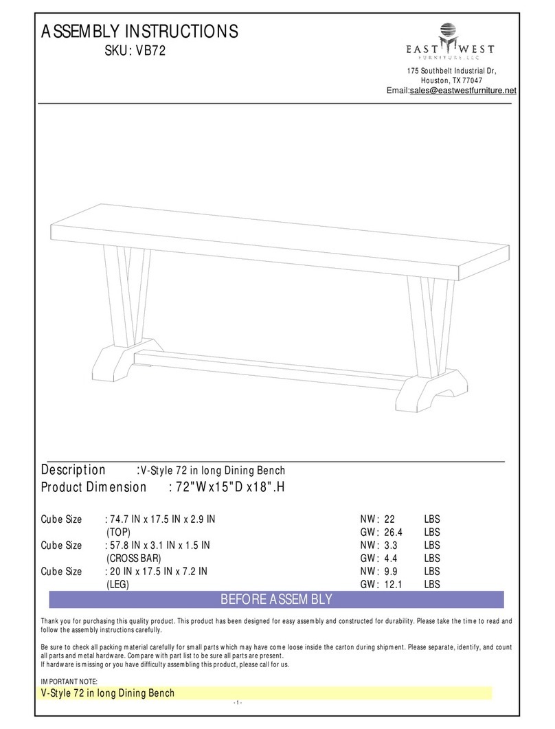 East West Furniture VB72 Assembly instructions