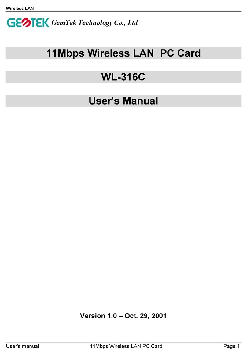 Gemtek WL-316C User manual