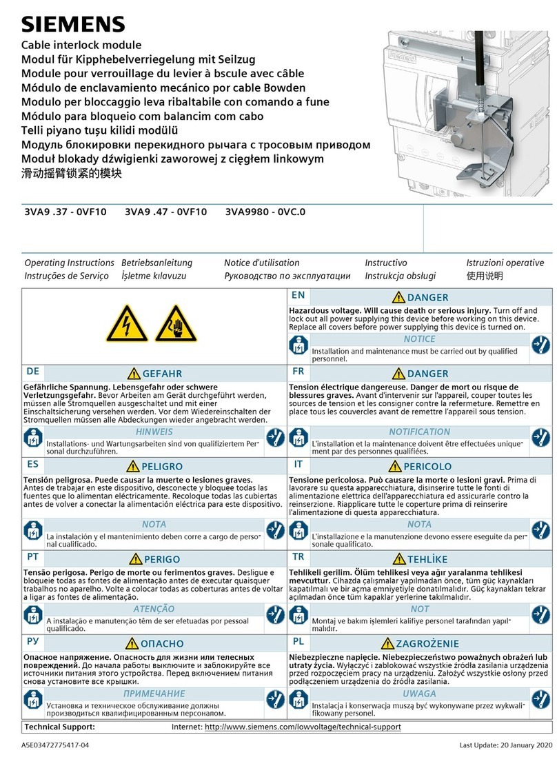 Siemens 3VA9.37-0VF10 User manual