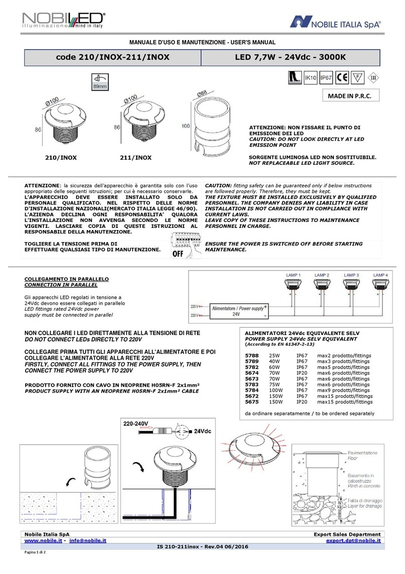 Nobile 210/INOX user manual