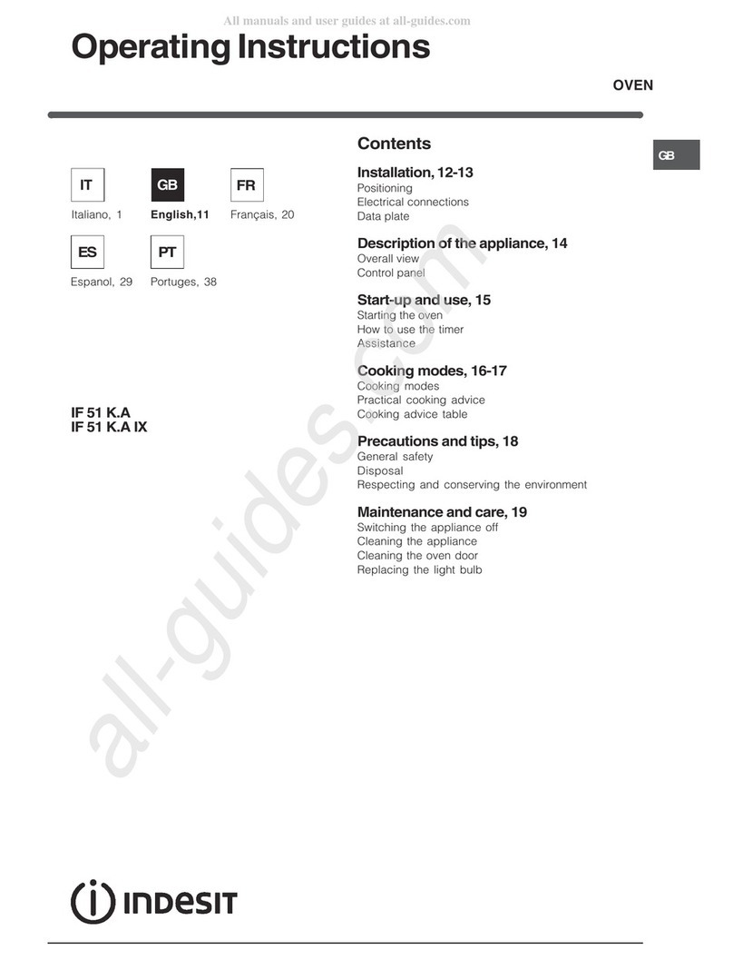Indesit IF 51 K.A operating instructions