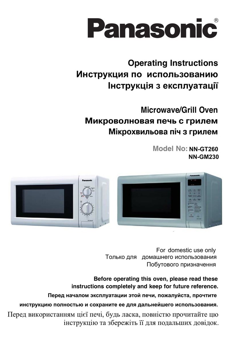 Panasonic NN-GT260 operating instructions