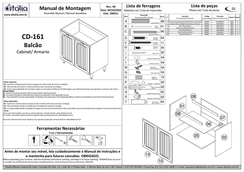 DITALIA CD-161 Assembly manual