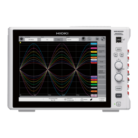 Hioki Memory HiCorder MR6000 Quick start manual