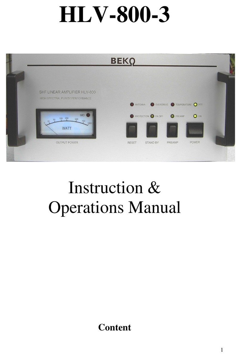 Beko HLV-800-3 Installation instructions manual