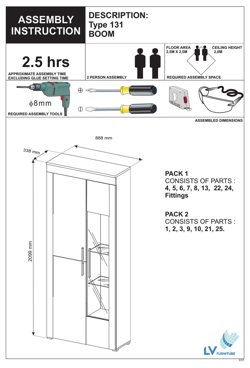 LV Furniture BOOM 131 User manual