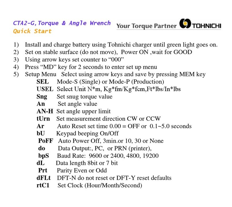 Tohnichi CTA2-G User manual