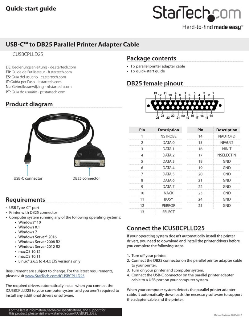 StarTech.com ICUSBCPLLD25 quick start guide StarTech.com ICUSBCPLLD25 quick start guide