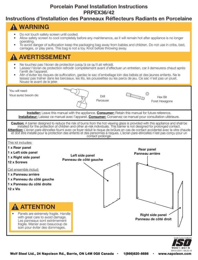 Napoleon PRPEX36 User manual Napoleon PRPEX36 User manual